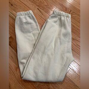 Tic Toc Cream Elastic-Waist Jogger Pants for Women